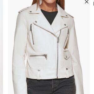 Levi's Cream Leather Jacket